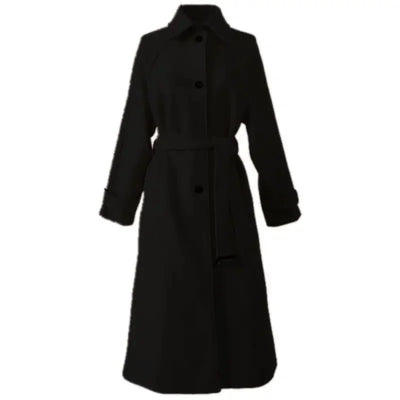 Thickened Cotton Blend Winter Women's Coat Loose Fit Slimming Woolen Jacket Autumn Outerwear Fashionable Long Coat